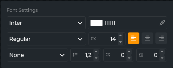 Font-Settings Field